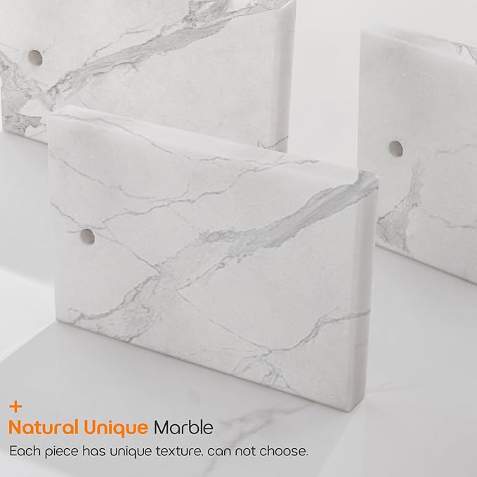 Hand Towel Bar for Bathroom Vanity Countertop 1-Tier Towel Holder Free Stand with Heavy Marble Base Thicken Steady, Gold Stainless Steel AN7002GD