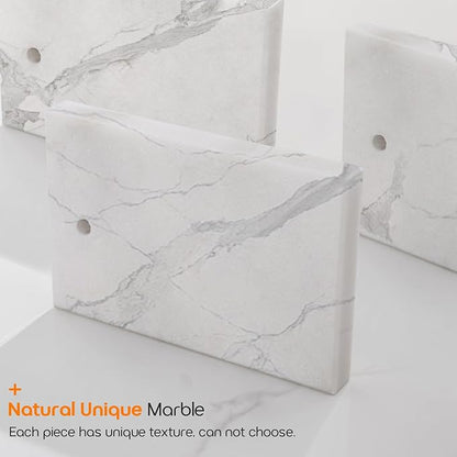 Black Towel Racks Stand 1-Tier Hand Towel Holder for Bathrooms Vanity Countertop with Heavy Marble Base Thicken Steady, Stainless Steel AN7002MB
