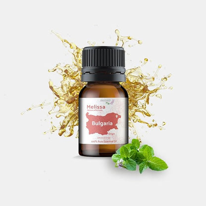 Melissa Essential Oil - Direct from Bulgarian Sustainable Farms - Steam Distilled - Aceite Toronjil for Aromatherapy, Massage, Diffuser, DIY Candle and Soap Making - 5ml