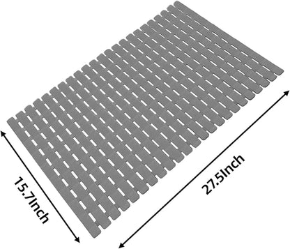 Modern Simplicity Family Expenses Bathroom Bathtub Floor Non-Slip mat with Drainage Hole with Sucker Shower Bathroom Foot pad (Khaki)
