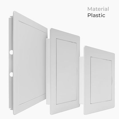 10x10 Inch White Access Panel – ABS Plastic Square Wall & Ceiling Access Door for Plumbing Electrical HVAC – Easy Install Indoor Panel for Drywall, Home Improvement and Maintenance