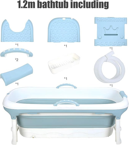 Portable Tub for Adults, Ice Bath Tub, Foldable Bathtub for Adults, Bathtub for Shower, Ice Bath, Sitz Bath, Portable Camping Shower, Freestanding Bathtubs 46 Inch