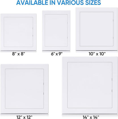 TICONN Access Panel for Drywall, 14 x 14 Inch ABS Plastic Wall Hole Cover Access Doors, Easy Install Plumbing Wall Panel for Drywall, Ceiling, Wiring and Cables