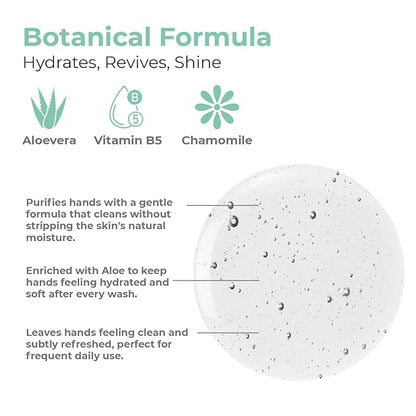 OLIOLI Botanical Hand Wash 128oz Refill | Gentle, pH-Balanced Liquid Hand Soap with Aloe | Hydrating Cleanser for Soft, Refreshed Skin | Coastal-Inspired Luxury Hand Wash for Daily Use