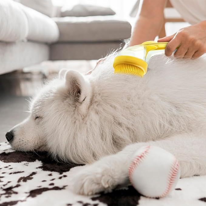 Dog Bath Brush, Pet Grooming Massage Scrubber for Long and Short Hair, 2025 Model (blue)