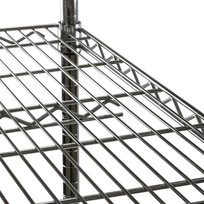 Shelving Inc. 24" d x 30" w x 54" h Chrome Wire Shelving with 6 Tier Shelves, Weight Capacity 800lbs Per Shelf