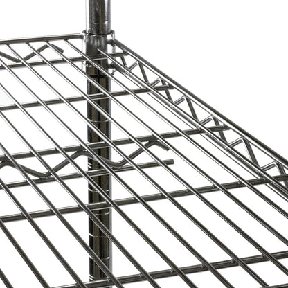 Shelving Inc. 14" d x 18" w Chrome Wire Shelving with 2 Tier Shelves, Weight Capacity 800lbs Per Shelf
