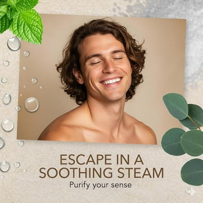Shower Steamers Aromatherapy - Birthday Gifts for Men - Shower Bombs Aromatherapy, Spa Day Essentials, Relaxation Spa Gifts - Self Care Stocking Stuffers (Peppermint & Menthol 8 Count)