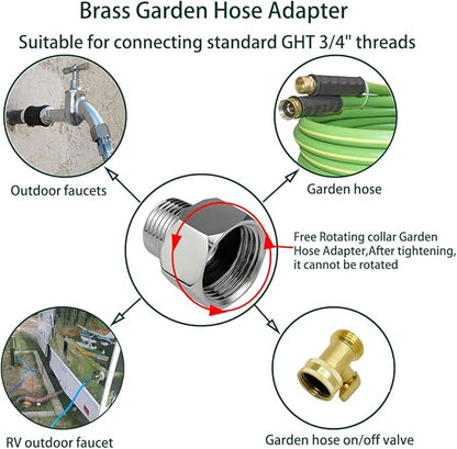 RV Outdoor Shower Head Kit with Garden Hose Fitting and Suction Cup - RV Outside Shower - Easily Installed and Removed On Outside of Camper (Chrome, 100 Inches Hose)