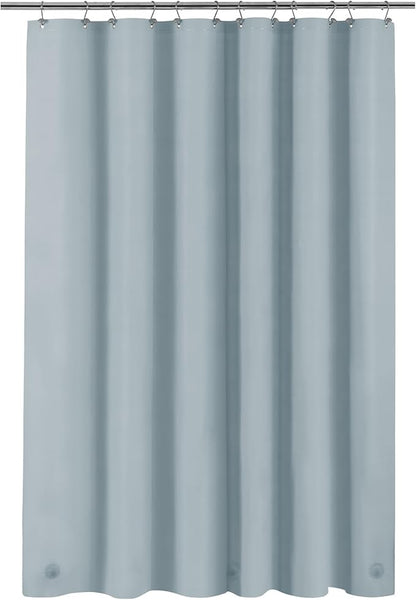 Barossa Design Shower Curtain Liner - Premium PEVA Shower Liner for Bathroom, BPA & PVC Free, No Chemical Smell, Lightweight Standard Size Bath Curtain with 3 Magnets, Metal Grommets - Stone Blue
