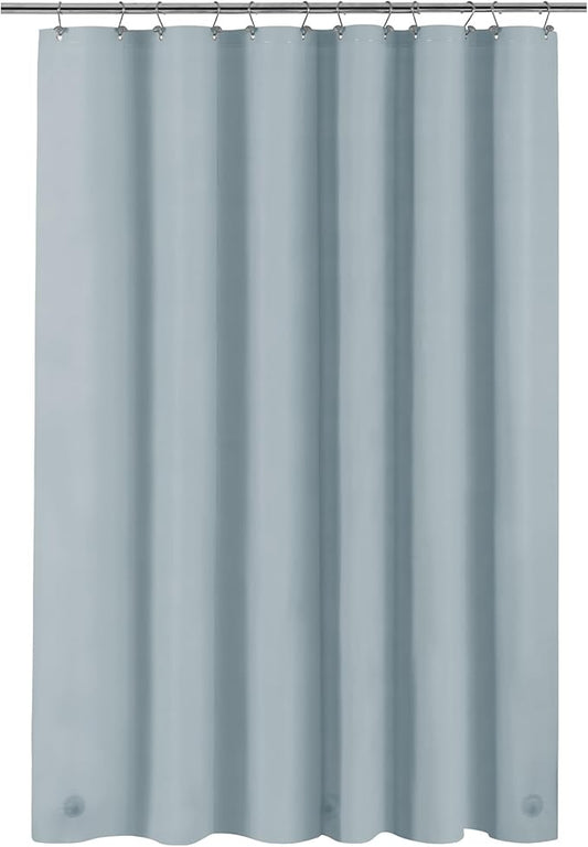Barossa Design Shower Curtain Liner - Premium PEVA Shower Liner for Bathroom, BPA & PVC Free, No Chemical Smell, Lightweight Standard Size Bath Curtain with 3 Magnets, Metal Grommets - Stone Blue