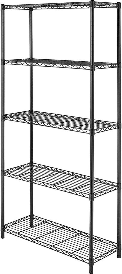 Whitmor 5-Wire Shelving Unit, Metal Storage Shelves, Durable Heavy Duty Shelf, Easy Assembly for Pantry, Kitchen, Garage, Plant 36"L x 14"W x 72"H