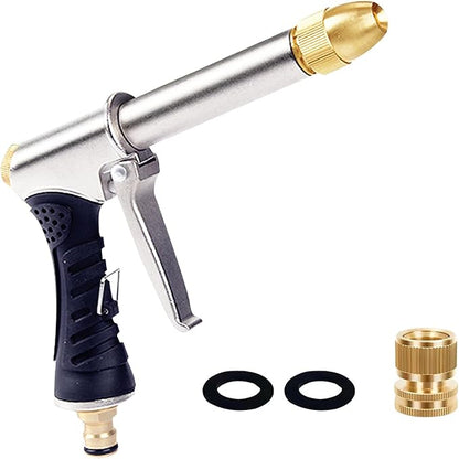 Upgrade Garden Hose Nozzle Sprayer, Adjustable High Pressure Water Hose Nozzle, Metal Hose Attachment for Car Washing, Cleaning, Watering Plants, Showering Pets