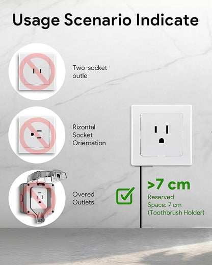 Wireless 2-in-1 Charger Station Compatible with Philips Sonicare Electric Toothbrush, 3-Port US Wall Fast Charging with 2 Toothbrush Holders for HX3000/HX6000/HX8000/HX9000 Series, IPX6, White