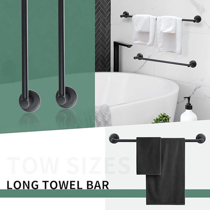Bathroom Hardware Set Oil Rubbed Bronze Towel Bar 5 Piece for bathoom, Elegant Bathroom Accessory kit Inclusions 24 inch Wall Mounted Towel Rack 18 inch Towel Rod,Towel Ring, Hook,Toilet Paper Holder