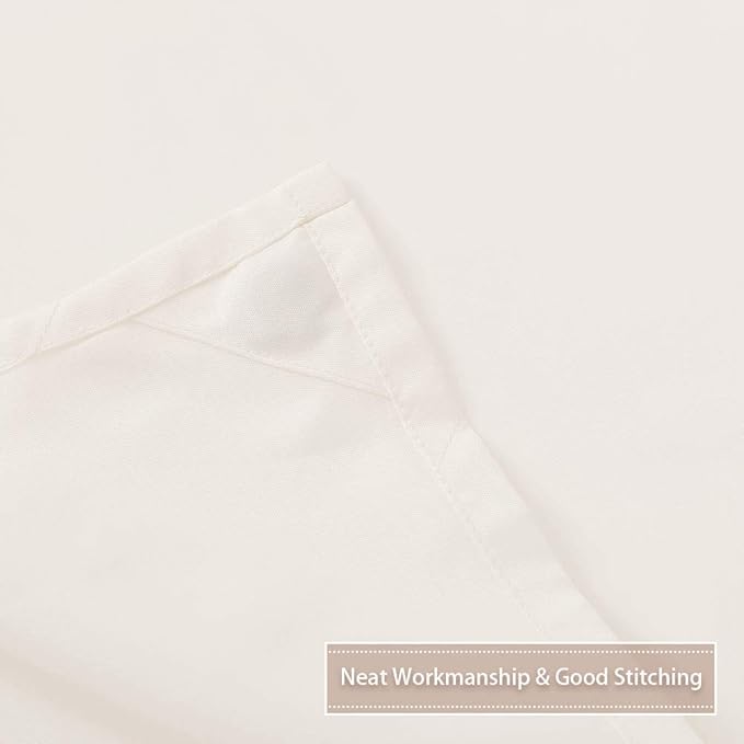 CAROMIO Hotel Quality 100% Waterproof Fabric Shower Curtain Liner with Magnets for Bathroom, 72x72 Inch, Ivory