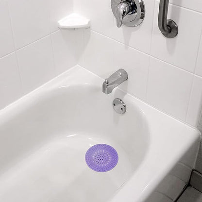Gotega Bathroom Sink Drain Strainers, Hair Catcher Shower Drain Covers Protector, Flexible TPR Material, Multiple Colors for Bathroom Tub Shower and Sink Garbage Disposal Parts, Bright-Colored, 5 Pack