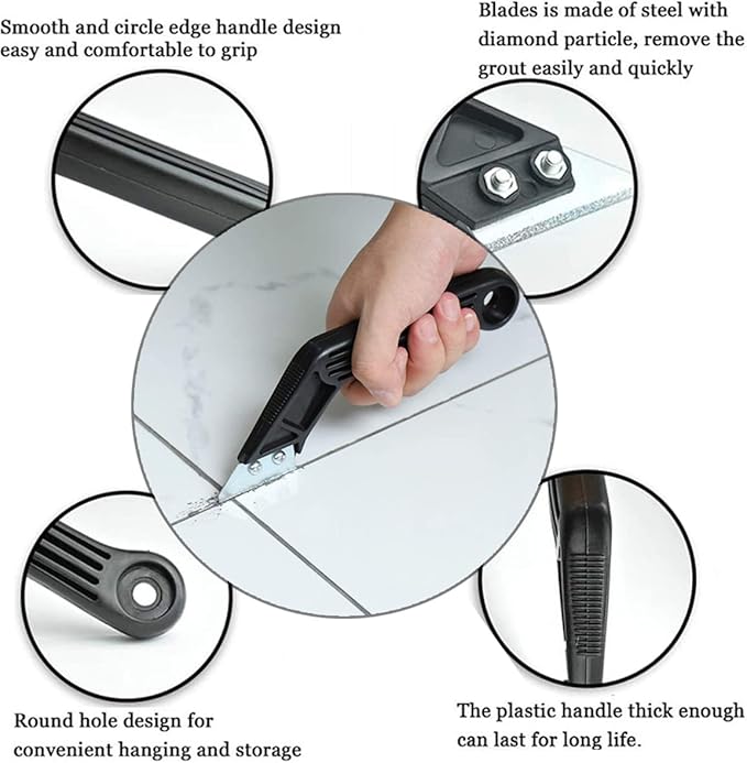 Painters Tool Grout-Caulk Removal-Tool Paint Scraper Tool with Caulking Silicone Pads - Caulking Repair and Finishing Tool Kit
