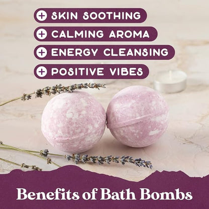 Purple Canyon Lavender Bath Bombs for Women | Relaxing, Natural Bath Bombs | Relaxing Self Care Gift