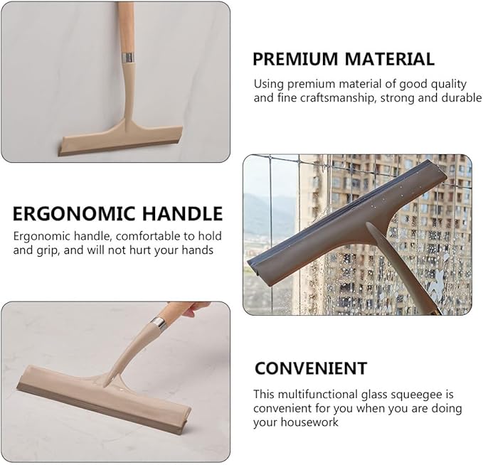 Multi-Function Wiper for Bathroom Floor and Window Cleaning Water Removal Tool for Car Windshield Practical Small Squeegee for Shower Doors and Mirrors