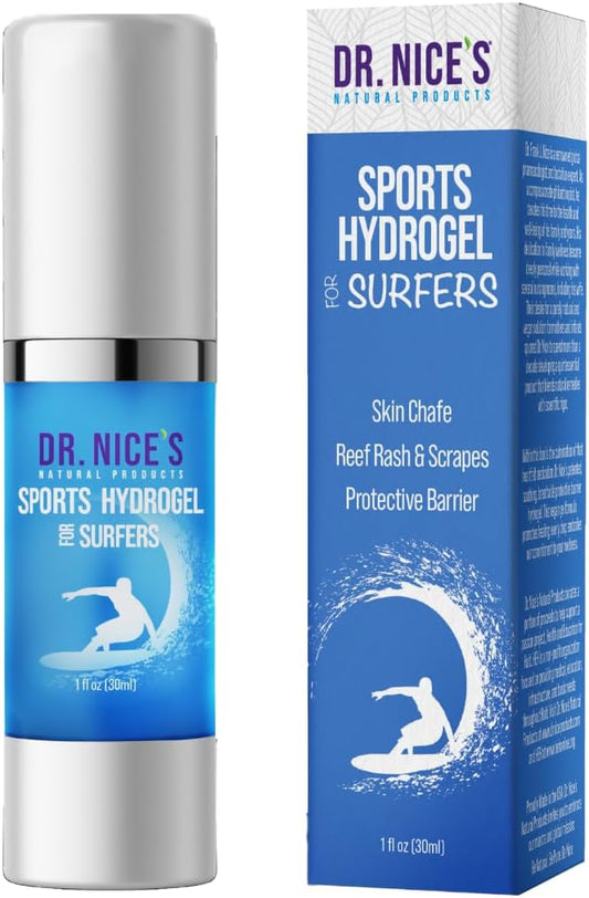 Dr. Nice's Sports Hydrogel - for Surfers | for Protective Barrier for Skin Chafe, Reef Rash & Scrapes | Gel Provides Cooling Sensation and Calms Skin Irritation