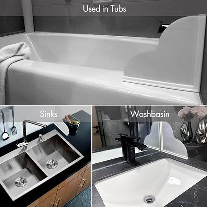Shower Splash Guard Kit, Large Splash Guards for Bathtub Waterproof Self-Adhesive Shower Corner Guards to Keep Water in Shower or Bath, Pack of 2 (9.25 x 9.25 inches)