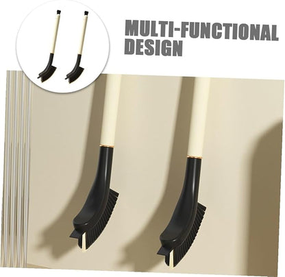 Mipcase 2Pcs Hard-bristled Crevice Cleaning Brush with Ergonomic Handle for Bathroom Window Tracks Kitchen Grooves and Stovetop Stains Detail Cleaner for Household Use