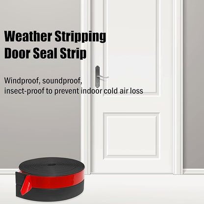 Wide Silicone Weather Stripping, 3 inch (W) x 20 Ft (L) Door Draft Stopper, Silicone Seal Strip for Doors Windows and Shower Glass Gap, Black
