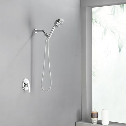 Shower Faucet Set with 7 Functions Handheld Shower Head Filter Shower Combo Set Shower System Shower Trim Kit Chrome Polished