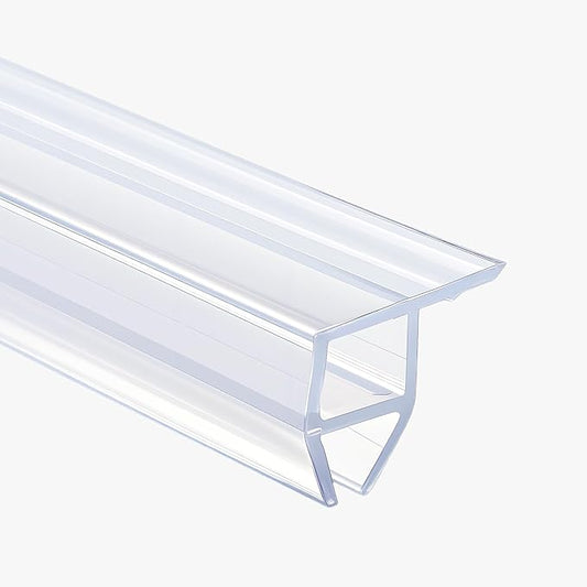 Shower Door Side Seal Strip,39 Inch Corner-Type Frameless Shower Door Seal, Corner-Type Shower Door Sweep for 1/4"(6mm) Thick Glass