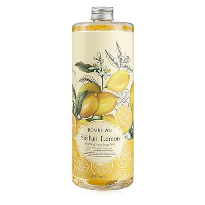 ROMIIE ZOI Foaming Hand Soap Refill, Lemon, Gentle & Moisturizing Formula, 1 L/ 33.8 FL OZ