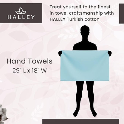 Halley Turkish Cotton Towels (4-Pack) Super Soft Quick Absorbent 100% Cotton Towels for Bathroom Kitchen 4 Pieces of Hand Towels (Taupe)