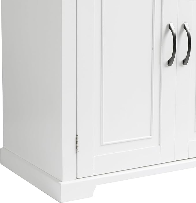 Favfurish 72" Tall Bathroom Storage Cabinet with Doors and Drawer,Modern Linen Cabinets w/Adjustable Shelves & Door Storage Rack,Freestanding Organizer for Bath Room,Study,Office,Kitchen White