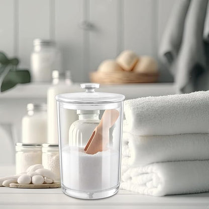 1000ML/33OZ Acrylic Bath Salt jar With Scoop Bath Salt Containers with Lids and Scoop Bath Salt Big Jar for Salt Candy Tea