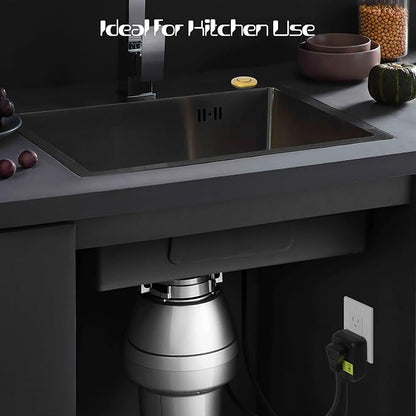 Garbage Disposal Air Switch Kit Sink Top Waste Disposal Long Stainless Steel Golden Brushed On/Off Air Button Food and Waste Disposals Part by Etoolcity, UL Listed