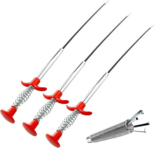 Drain Snake, Toilet Serpentine Drainage Blocker - Professional Drainage Cleaning Tool, Flexible Grab Claw Pick up, Used for Cleaning Toilets, Sinks, Showers, and Bathtubs (35 in63 in 79 in)