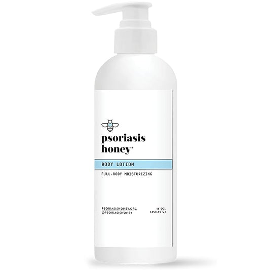 PSORIASIS HONEY Daily Moisturizing Body Lotion - Eczema & Seborrheic Dermatitis Cream for Itchy & Flaking - Moisturizing Psoriasis Treatment for Skin (16oz)