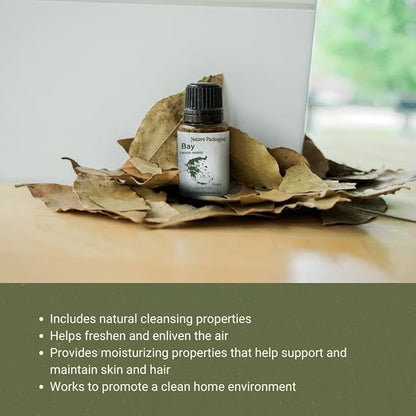 Bay Essential Oil - Direct from Greece - Steam Distilled - Laurel for Aromatherapy, Massage, Diffuser, DIY Candle and Soap Making - 8oz