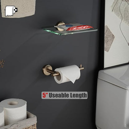 JQK Bathroom Hardware Set, 5-Piece Bath Accessories Set Champagne Bronze Wall Mount Includes 24 in Towel Bar, 9 in HT Bar, TP Holder, Towel Hook x 2, BAS105-CB