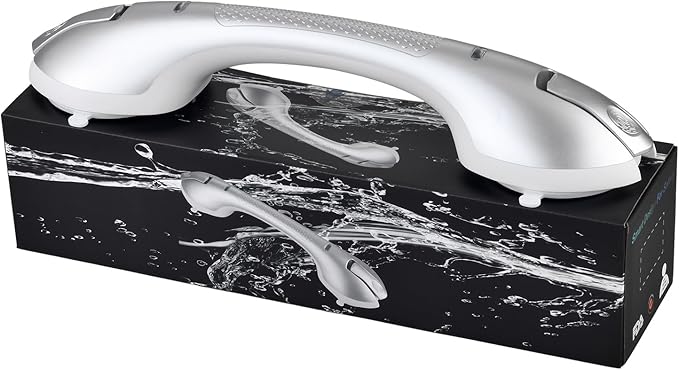 Suction Grab Bars for Bathtubs and Showers, Heavy Duty Shower Handle Removable Shower Handrails for Kids, Bathroom Safety Grip Waterproof(Silver)