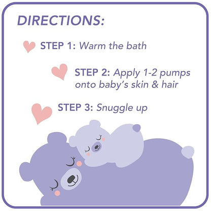 Jergens Baby Calming Head to Toe Foaming Wash, Baby Shampoo and Body Wash, Shampoo Tear Free, Kids Foaming Body Wash, 18 Fl Oz
