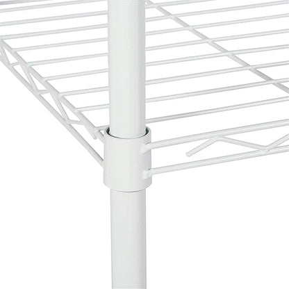 HOMEFORT 6-Tier Wire Shelving, 6 Shelves Unit Metal Storage Rack, Durable Organizer, Perfect for Pantry Closet Kitchen Laundry Organization (White)