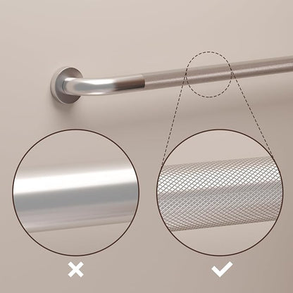 24 Inch Anti Slip Shower Grab Bar, Munzong 2 Pack Stainless Steel Bathroom Grab Bar, Brushed Nickel Knurled Bathroom Balance Bar,Safety Hand Rail Support Handicap Elderly Senior Assist Bath Handle