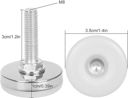 APACALI Heavy Duty Adjustable Leveling Feet Furniture Leveling Screw Leg levelers M10 Fully-Threaded Feet Levelers 120mm Length Shank 60mm/2.4inch (M8-16pcs)