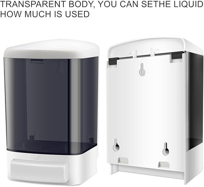 6-Pack Soap Dispenser Wall Mount 1000ml (33.8oz) –Commercial Heavy-Duty Plastic Liquid Dispenser for Soap,Shampoo, Hand Sanitizer– Manual Pump for Bathroom, Kitchen, Restaurant,Hotel (1000ml)
