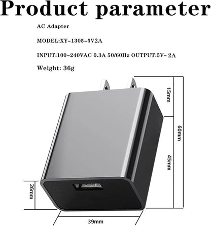 Charger Repalcement for Bitvae C5 C6 C2 Water Flosser, 7AM2M AM110/AM105, Fairywill, Dnsly, KIPOZI, Sboly, Vekkia, Gloridea Toothbrush Sonic Toothbrush, AC/DC Adapter Wall Block