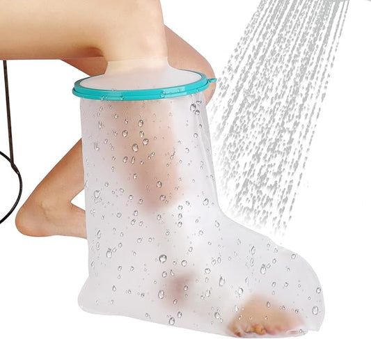 Cast Covers for Shower Foot Soft Green Adult, Waterproof Cast Cover/Bag, Cast Protector for Shower Arm Post Surgery, Shower Sleeve for Arm Cast Showering/Swimming