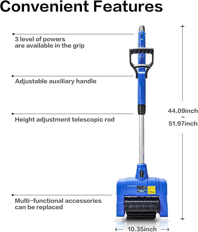 Grout Cleaner for Tile floors Grout Brush,Heavy Duty with Wire Surface Brush,Moss,Weed Between Floor Tiles,Patio,Board,Bricks,Pool,Pavements (20¡®Cord-120V)