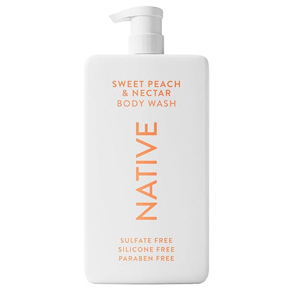 Native Sulfate Free Body Wash Contains Naturally Derived Ingredients | for Women & Men| Sweet Peach & Nectar, 36 oz