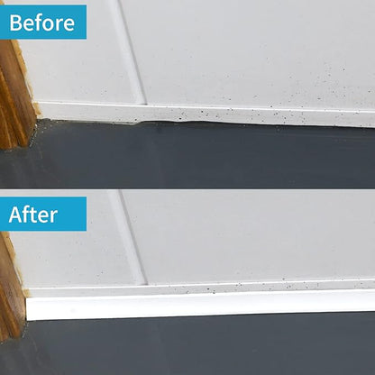 Flexible Trim Caulk Strip Wall Moulding Trim, 1/2 in x10 Ft Peel and Stick Trim for Wall Corner Deco, Ceiling, Backsplash Tile Edge, Countertops, Baseboard, Floor(White)